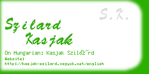 szilard kasjak business card